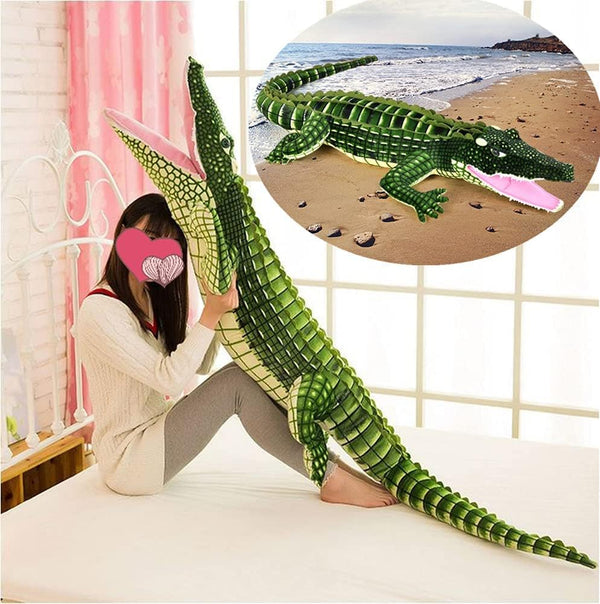 JOSON 65" Long Oversized Ferocious Stuffed Animal Plush Toy Alligator Simulation Crocodile