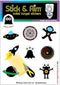 Color Change Target Stickers Space Edition with Sticker Applicator Tool for Easy