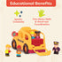 B. toys – Interactive Yellow School Bus, 5 Toy Figures with Lights and Sounds for Toddlers 18 Months+
