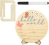 Penitue Hello World Newborn Sign, 15cm/5.9in Wooden Baby Birth Name Announcement Sign with