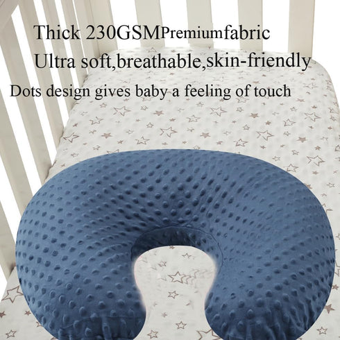 Set 2 Pack Dot Nursing Pillow Cover Nursing Pillow Slipcovers, Ultra Soft Compatible with Boppy Pillow,Standard Pillow