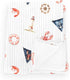 Wicbfdfv Cute Coastal Lighthouse Rudders Anchors Stripe Baby Boy Girl Blankets Shrimp Lobster