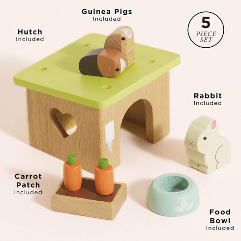 Set Sets 3+ (ME045) Le Toy Van - Adorable Wooden Daisylane Bunny & Guinea Accessories Play for Dolls Houses | Girls