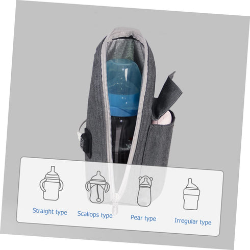SHOWERORO Portable Bottle Warmer Insulated Car Milk Heater for Travel Convenient Zipper Design Durable Material Go
