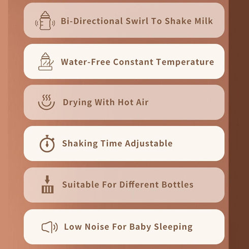 toilmua 0-2 8.5cm 6-10 Baby Bottle Warmer with Waterless Heating, Touch-Sensitive Fast Bottle Warmer Milk Warmers