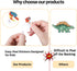 100PCS Dinosaur Stickers, Cute Waterproof Cartoon Stickers for Kids, Teaching Rewards, Dino Party Favourites, Stocking