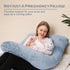 55 inch Chilling Home Pregnancy Pillows - U Shaped Maternity Pillow for Pregnant Women with Velvet Removable Cover