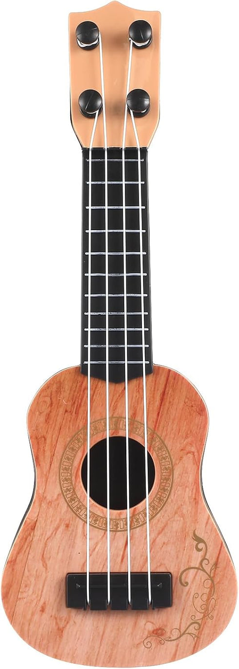 Kisangel 1pc Wooden Kids Ukulele Toy, Light Brown Toddler Guitar Classical Instrument for Preschool Children