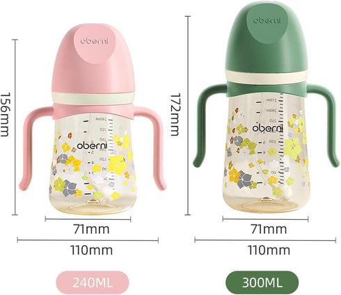2 6-12 1-3 8 1 Pack) No Spill Sippy Cups,Weighted Straw Toddler Water Bottle with Handle,Spill Proof Toddler Cup