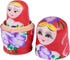 TOYANDONA Russian Nesting Dolls for Kids, Wood Matryoshka Doll Stacking Nested Set, Handmade Girl-Pattern Toys
