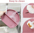 mraisebossup Set 15 Setpink Silicone Baby Feeding PcsBaby Spoons Suction Bowl Divided Plate Bib Cup Finger Brush Baby