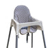 Cotton Seat Covers for IKEA Antilop Highchair, Foldable Baby Highchair Cover with Forest Pattern (Grey Star)