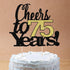 LVEUD Black Font Golden Numbers Cheers to 75 Years Happy Birthday Cake Topper - Wedding, Anniversary Decorations