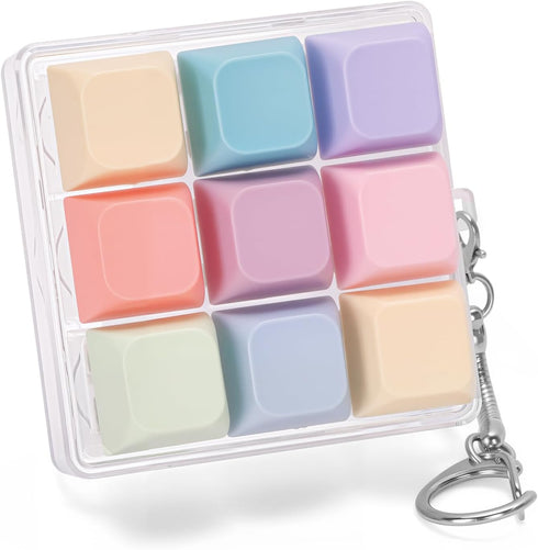 FunisFun Keyboard Fidget Toy Handheld Clicky Fidget Keyboard with Keychain Detachable Mechanical