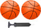 ABAJI Mini Basketballs Set - 2 Pack 5" Orange with Pump Needle for Mini Hoop, Durable for Kids 3+