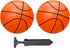 ABAJI Mini Basketballs Set - 2 Pack 5" Orange with Pump Needle for Mini Hoop, Durable for Kids 3+