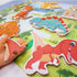 BEESTECH Beginner Dinosaur Puzzles, 8 Pack Educational Jigsaw Puzzles for 2-4 Year Old Toddlers with Dinosaur World Map