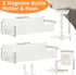 WAKCCIL 2 Pack Magnetic Baby Bottle Organizer for Refrigerator, Space-Saving Metal Storage Rack with Rotating Hook