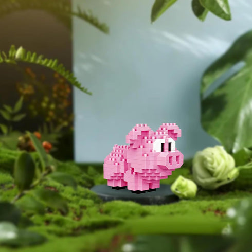 Kids Adult KLJM-10 Animal Micro Building Blocks Set for Home and Office Decoration (Piglet, 270PCS)