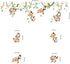 DECOWALL DW-1507S Monkeys on Vine Kids Wall Stickers - Peel and Stick Removable Wall Decals for Nursery Bedroom Decor