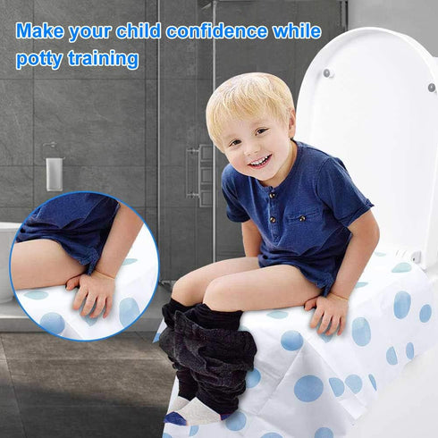 Famard 18 Count (Pack 1) Toilet Seat Covers Disposable, Extra Large Portable Potty Seat Covers for Toddlers, Soft