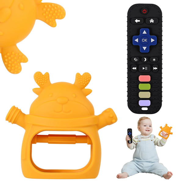 Teething Toys 3-18 Months Baby Teether Toy Toddler Remote Teether for Babies