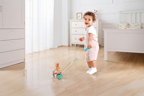 Hape Dancing Butterflies Push and Pull Toy, Assorted Colors, 12+ Months