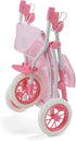 Badger Basket Toy Doll Folding Three Wheel Stroller for 22 inch Dolls - Pink/Gingham