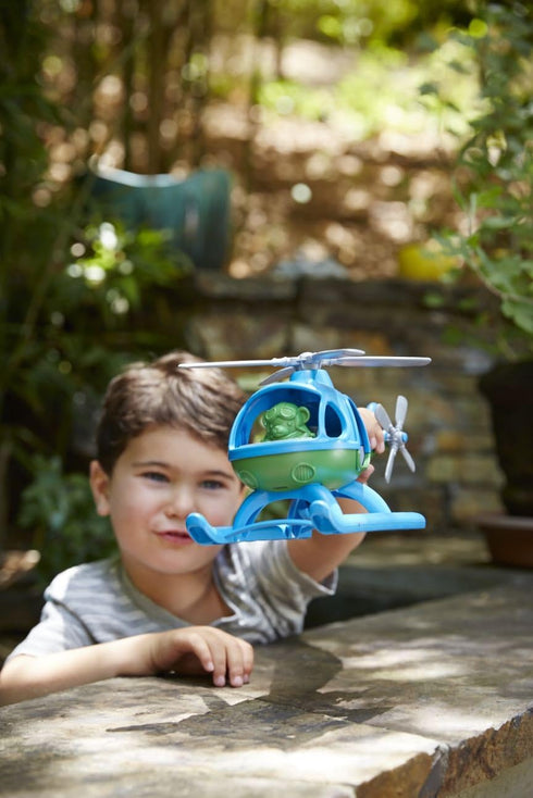 Blue and Green Helicopter by Green Toys