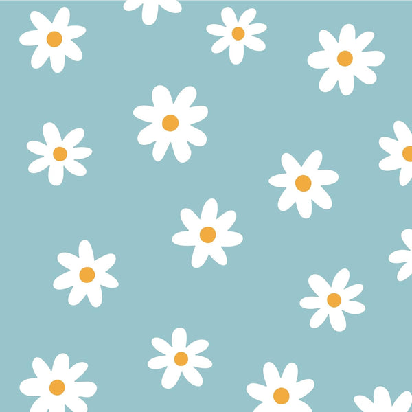 A Room with Flower Vinyl Daisy Wall Decals, Peel and Stick Floral Stickers for Nursery Home Decor