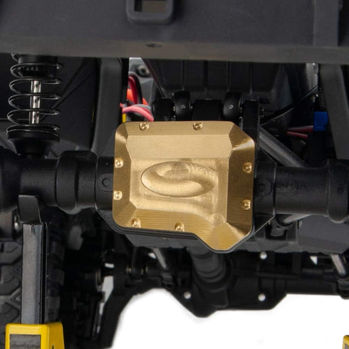 RCLIONS Brass Diff Cover, Heavy Duty 69g Axles Gear Cover for TRX4 T4 Front Rear Axles