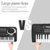 Black 37 Keys Kids Piano Keyboard, Portable Electric Musical Instruments with Microphone for 3-9 Years Old