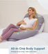 Bedbee Pregnancy Pillow for Sleeping, U Shaped Maternity Pillow with Microfiber Removable Cover, Support Back, Hips