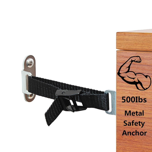Anti Tip Furniture Anchors,(4 Sets) Adjustable Child Safety Anchors Earthquake Proof &