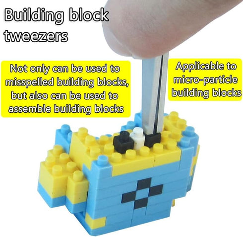 Micro Building Blocks Separator Tool Kit, Brick Tools Set Including 1 Multi-Functional Hammer, 1 Tweezers, 5 Brick