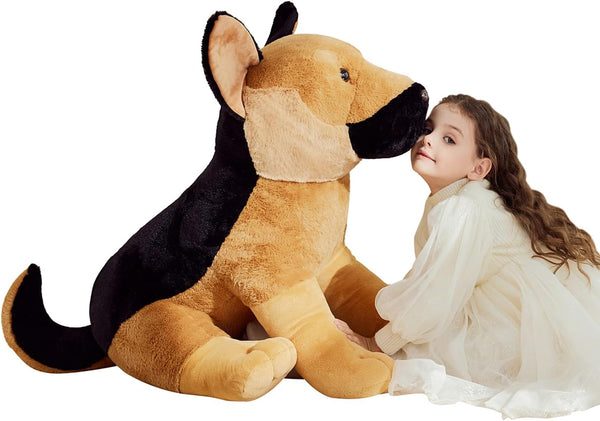 IKASA Giant German Shepherd Dog Stuffed Animal Plush Toy - 26" Jumbo Soft Fluffy Plushie, Gifts for Kids