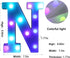 Foaky Colorful LED Letter Lights with Remote,Marquee Light Up Letters Sign for Night Light Wedding/Birthday Party