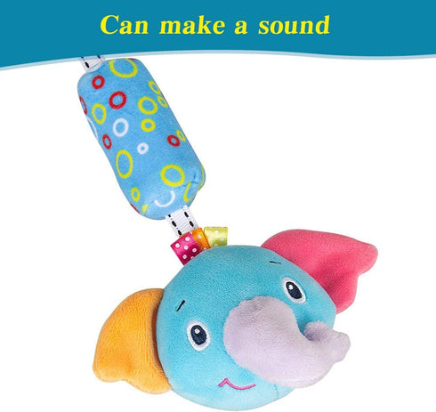 Travel Bassinet Mobile Toys for Infant & Toddlers, Clip on Stroller Toy & Pram Activity Bar for Indoor Outdoor