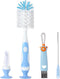 4-in-1 Baby Bottle Brush Set, BPA-Free Bottle Cleaner Brush Set, Includes Nylon Bottle Brush, Cap, Straw, Nipple Brush