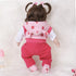 ENADOLL Reborn Baby Doll, Realistic Silicone Vinyl Polka Dot Giraffe Baby 16 inch Weighted Doll Gift Set