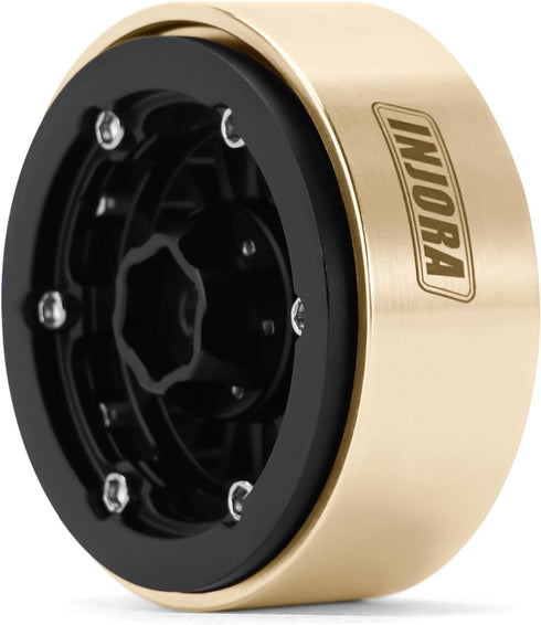 INJORA Brass Inner Beadlock Rings - 27g/pc 1.3" Wheel Weights for 1/24 1/18 RC Crawler Upgrade