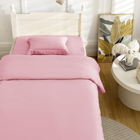 NookZuzu 3 Set,Pink Set 3-Piece Set Set Piece Toddler Sheet Basics Bed Sheet for Toddler,Microfiber Sheet Soft