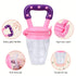 Baby Food Feeder, 3 Pack Silicone Fruit Pacifier Teething Pouches, Pink by Mluchee