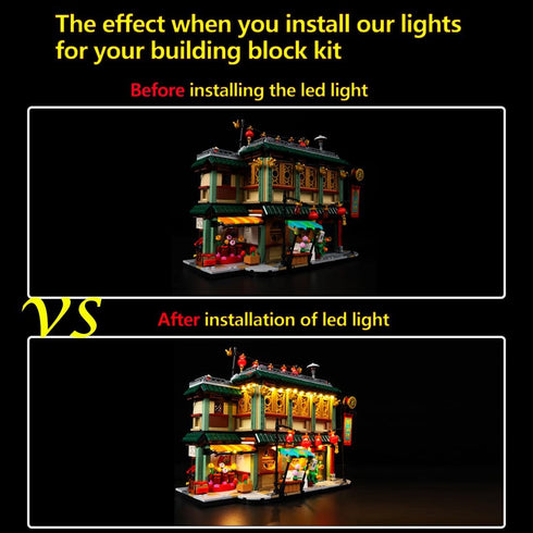 Kyglaring Led Light Set for Lego Family Reunion Celebration, Lighting Kit Compatible with Lego Chinese New Year 80113
