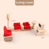 5 Set 6 40 Dollhouse Furniture Accessories Wooden Bathroom/Living Room/Dining Room/Bedroom/Kitchen House Family Doll