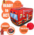 2-3 Pop Up Tent for Kids.Fire Truck Play Tent Role Play Firefighter Tent.Large, Easy to Organize.Birthday Gift