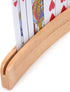 Tebery 4 Pack Wooden Playing Card Holder - Organizer Tray Racks with Natural Finish