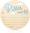 Penitue Wooden Baby Announcement Sign, Hello World Newborn Board Signs for Boys &