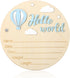 Penitue Wooden Baby Announcement Sign, Hello World Newborn Board Signs for Boys &