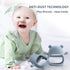 Silicone Baby Teether 6-12 Months Easy to Hold Teething Rings for Babies 0-6 Months Teething Relief (Dusty Blue)